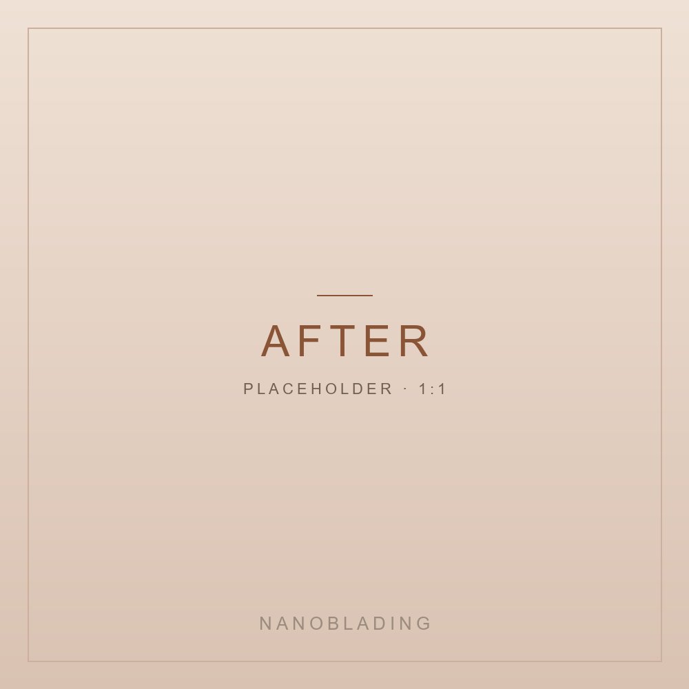 Nanoblading: the result after the session