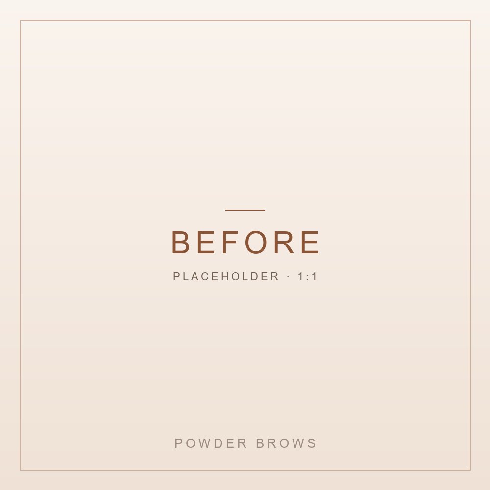 Powder brows: the brow before the session